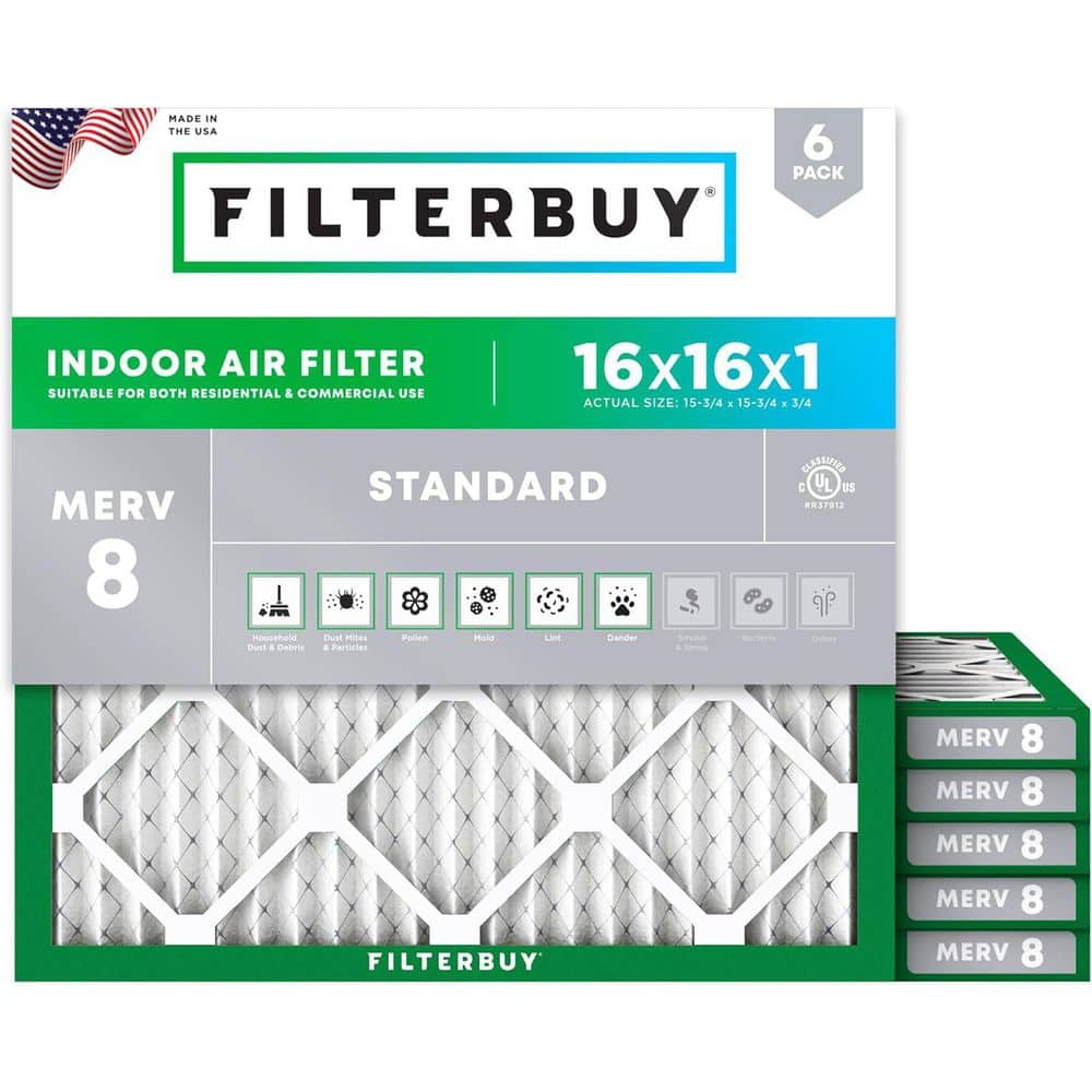 UPC 717267002905 product image for 16 in. x 16 in. x 1 in. MERV 8 (FPR 5) Dust Defense Pleated HVAC AC Furnace Air  | upcitemdb.com