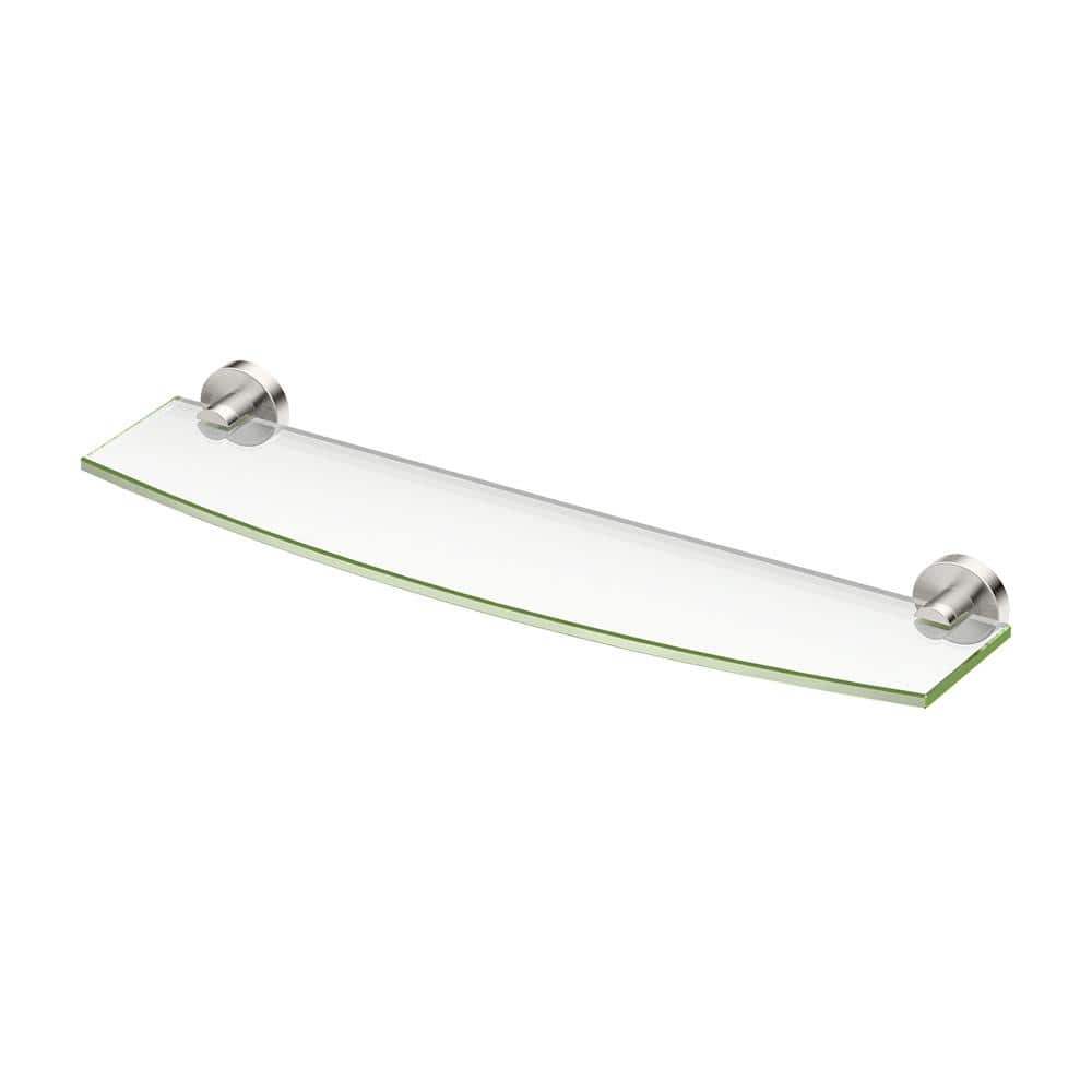 Gatco Glam 20 in. W Glass Shelf in Satin Nickel 4646 - The Home Depot