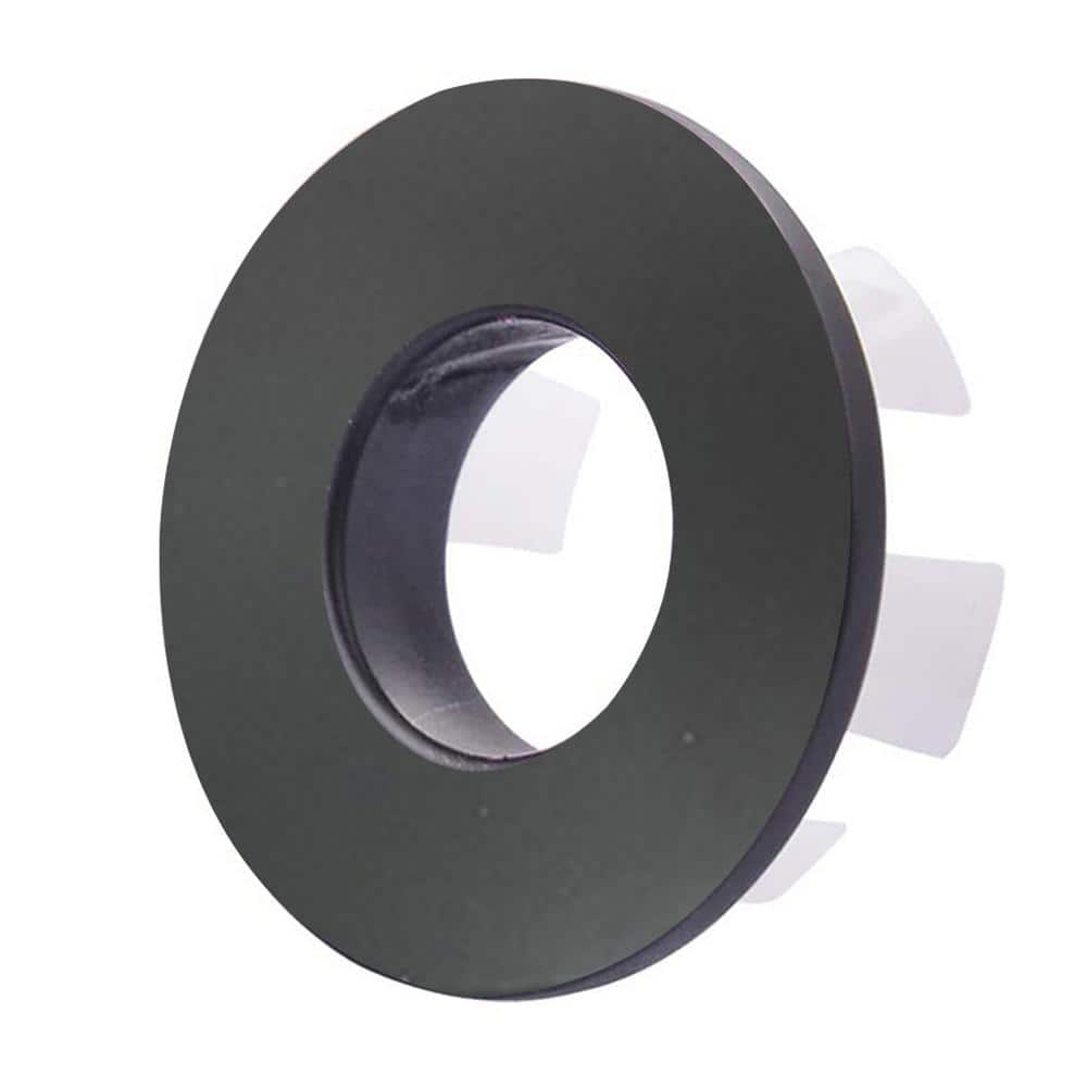 Matte Black Brass Sink Overflow Hole Cover
