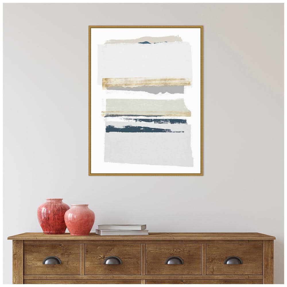 Boulevard I Gold Framed Abstract Canvas Wall Art, 22" x 30"