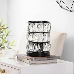 Alva 9 in. Black Table Lamp with White Shade