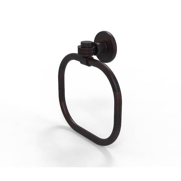 Allied Brass Continental Collection Towel Ring with Dotted Accents in Venetian Bronze