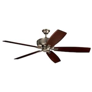 Monarch 70 in. Indoor Burnished Antique Pewter Downrod Mount Ceiling Fan with Wall Control