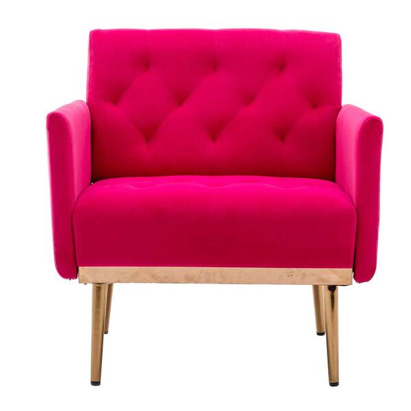 bright pink velvet chair