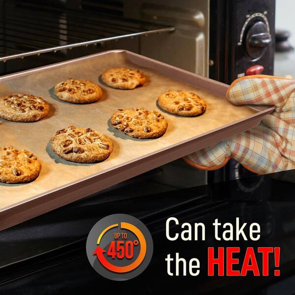 NutriChef 3-Piece Nonstick Baking Pans Set, Thick Carbon Steel