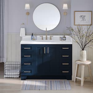 Taylor 48 in. W x 21.5 in. D x 34.5 in. H Freestanding Bath Vanity Cabinet Only in Midnight Blue