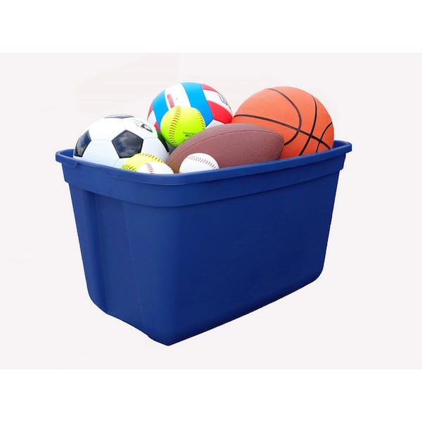 HDX 20 Gal. Storage Bin in Twilight Blue 2020-441308 - The Home Depot