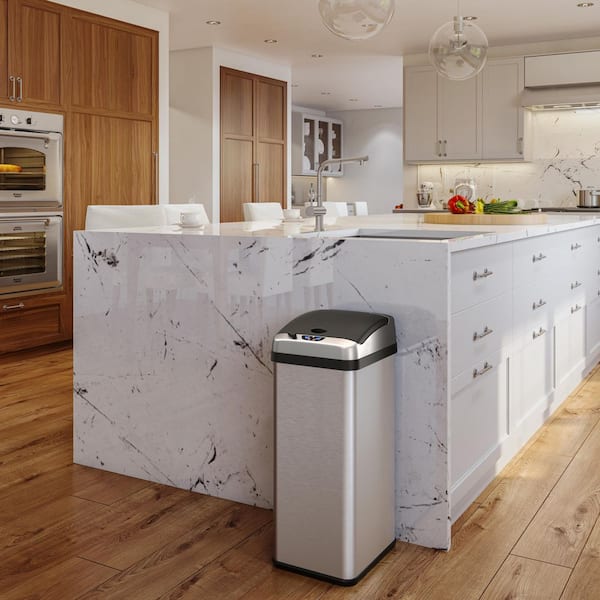 iTouchless 13 Gal. / 49 Liter Stainless Steel Household Metal