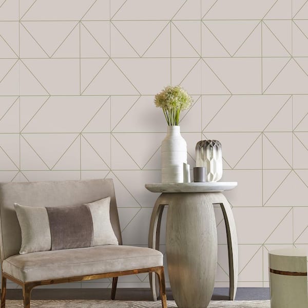 Kellys Geo Taupe / Khaki Wallpaper Sample