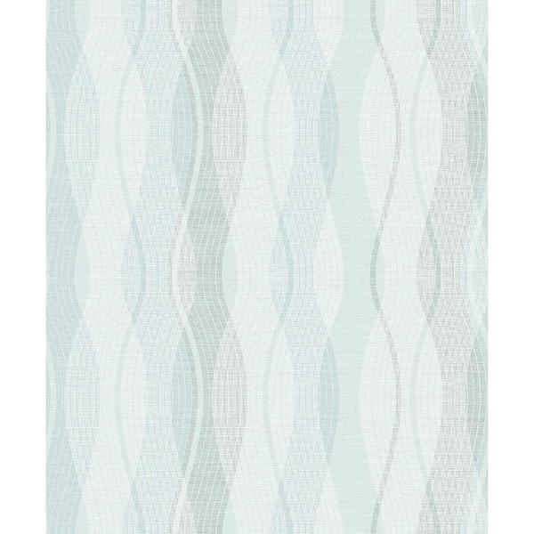 Advantage Jenner Light Green Wave Yellow Wallpaper Sample