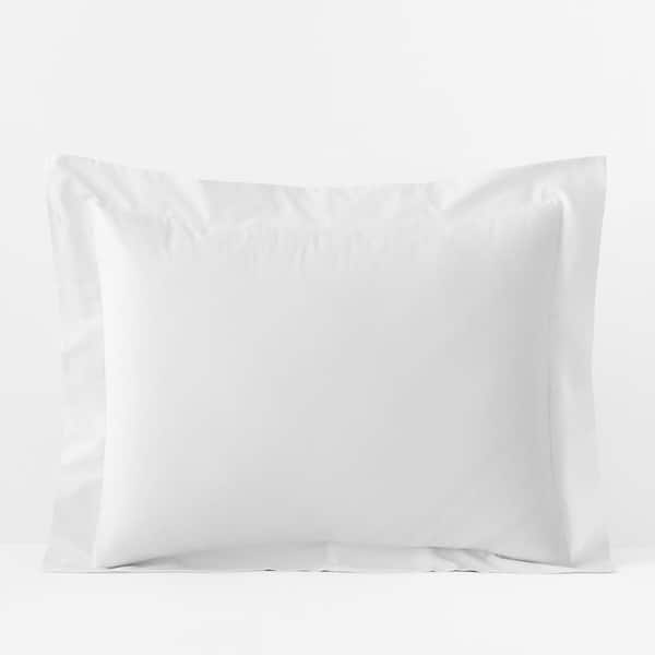 Standard Sham The Company Store Company Essentials White Organic Cotton Percale ...