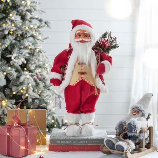 23.6 in. Christmas Standing Santa, Xmas Decorations, Christmas