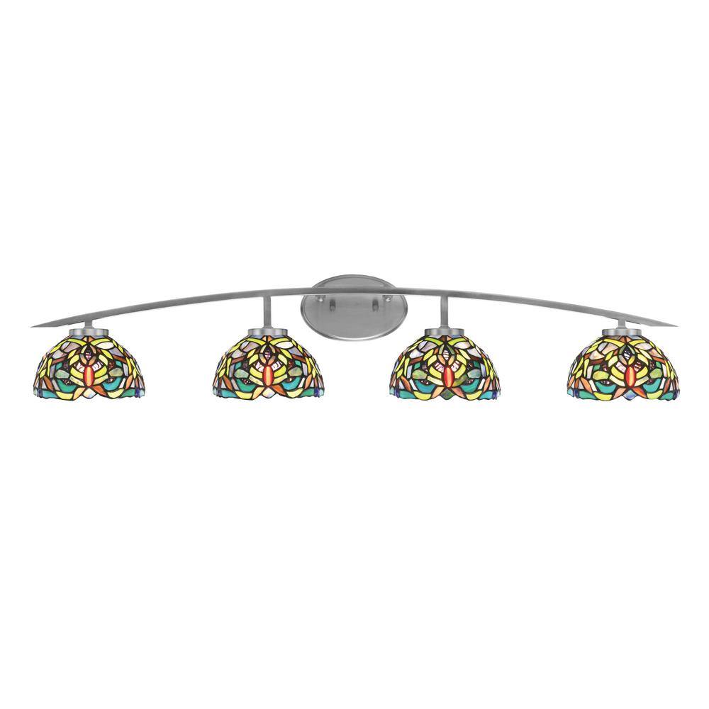 Siena 40 in. 4-Light Graphite Vanity-Light Graphite with 7 in. Kaleidoscope