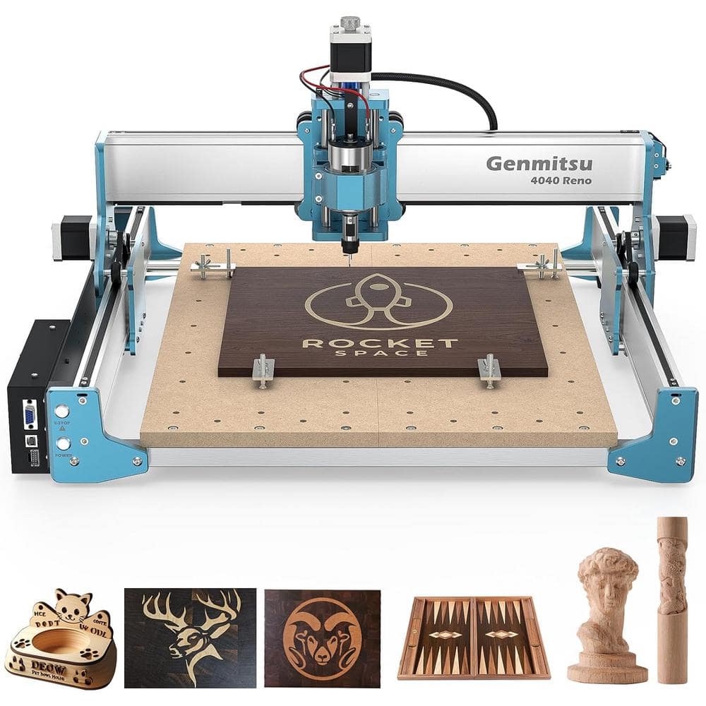 SainSmart Genmitsu CNC Router Machine 4040 Reno for Woodworking, 3