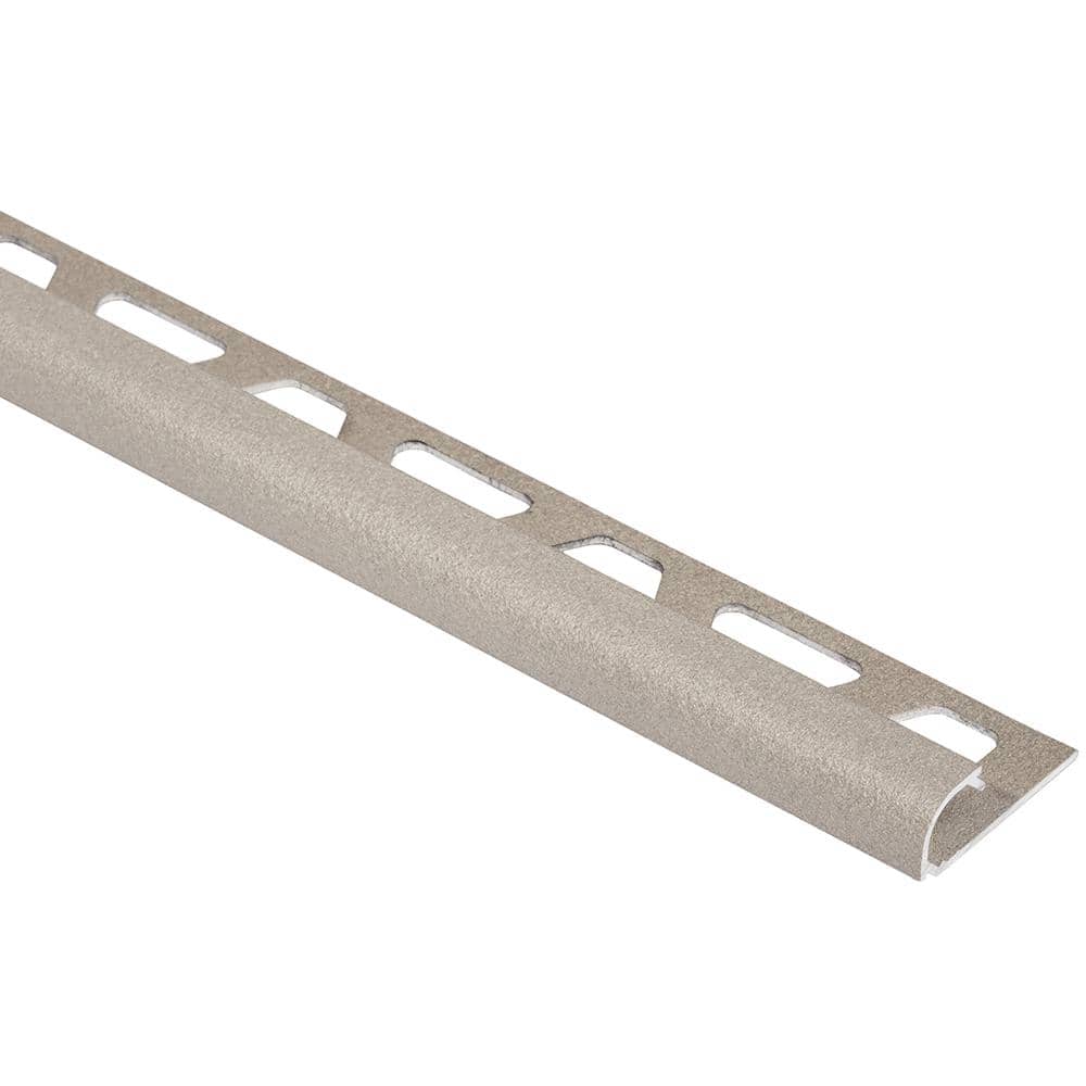 Schluter Rondec Cream 3/8 in. x 8 ft. 2-1/2 in. Color-Coated Aluminum  Bullnose Tile Edging Trim RO100TSC - The Home Depot