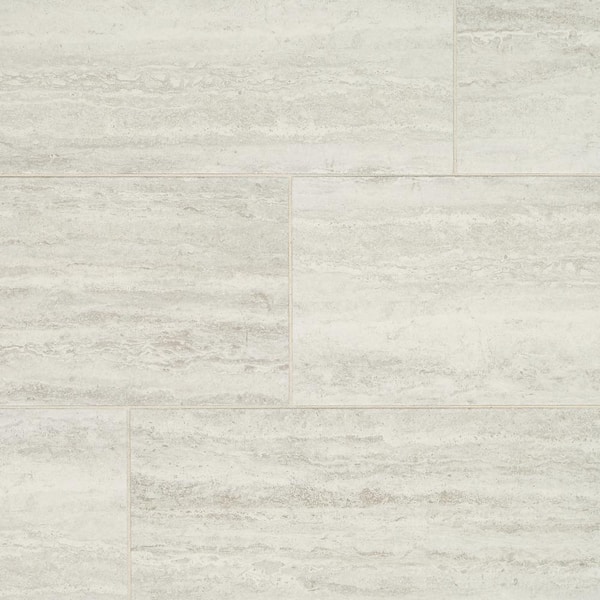 Marazzi Stonehollow Mist 12 in. x 24 in. Glazed Porcelain Stone Look Floor and Wall Tile (15.6 sq. ft. / Case)