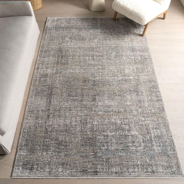 Emiliana Vintage Light Grey 10 ft. x 13 ft. Indoor Area Rug