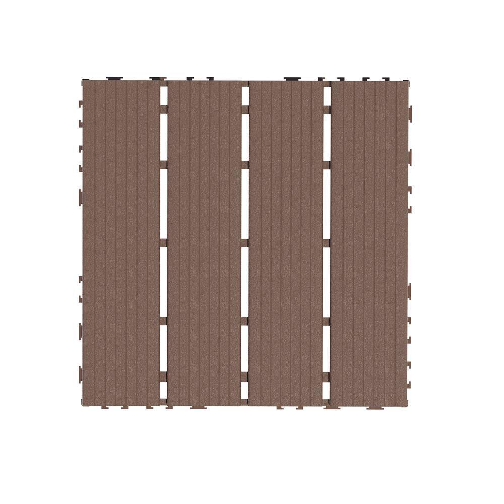 Quick Deck Tile, 1 ft. x 1 ft. All Weather Plastic Outdoor Waterproof Inter
