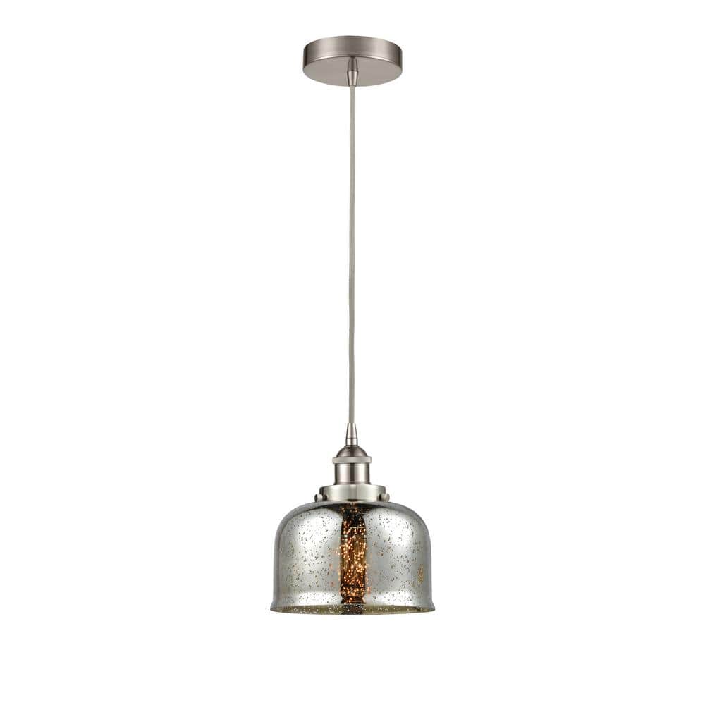 Bell 100-Watt 1-Light Brushed Satin Nickel Standard Mini Pendant Light with Painted Glass Shade, No Bulbs Included price history on PriceWatchPro