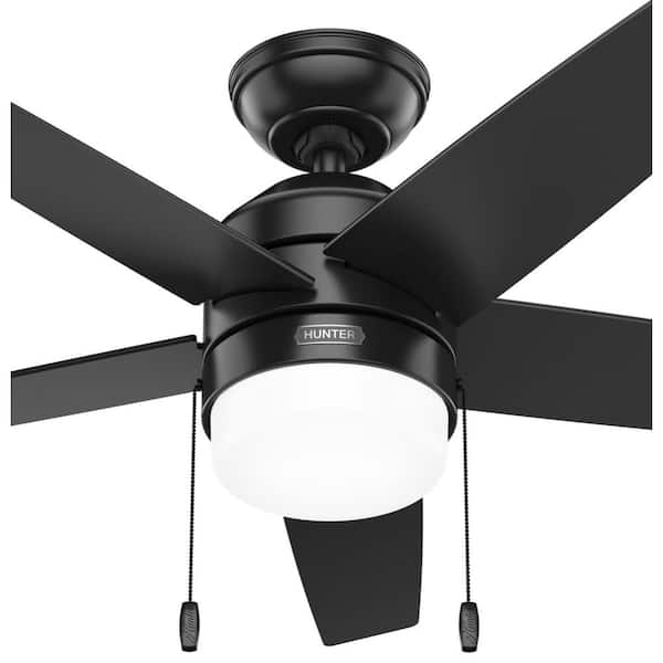 アウトレット福袋 Hunter Bardot 44 in. Indoor Matte Black Ceiling Fan with リール