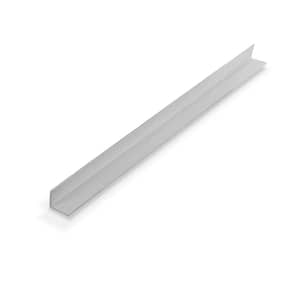 1/2 in. D x 1/2 in. W x 48 in. L White Styrene Plastic 90° Even Leg Angle Moulding 12 Total Lineal Feet (3-Pack)