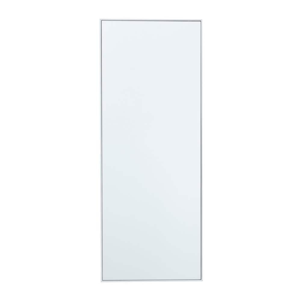 Sleek Black Wood Framed Full-Length Rectangular Wall Mirror