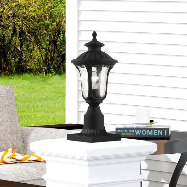 Livex Lighting Oxford 3 Light Textured Black Outdoor Post Top Lantern  7859-14 - The Home Depot