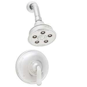 Caspian 1-Handle 3-Spray Pressure Balance Valve and Trim Shower Faucet Combination in Polished Chrome (Valve Included)