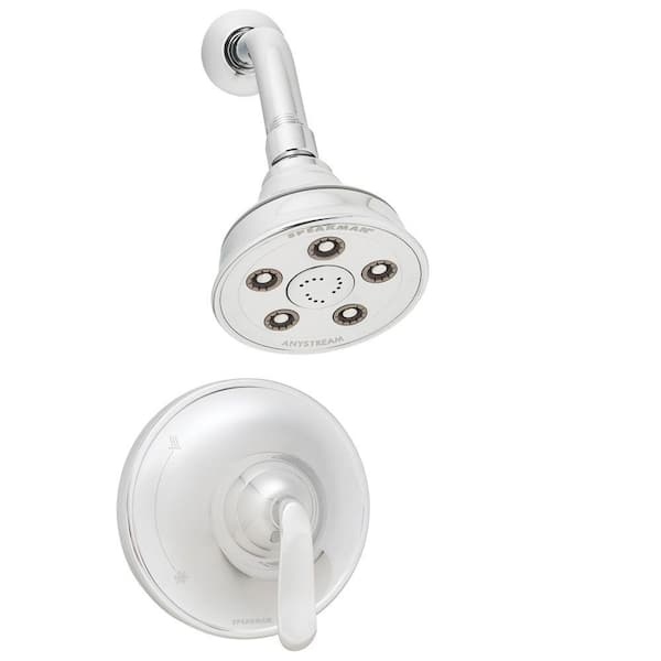 Speakman Caspian 1-Handle 3-Spray Pressure Balance Valve and Trim Shower Faucet Combination in Polished Chrome (Valve Included)