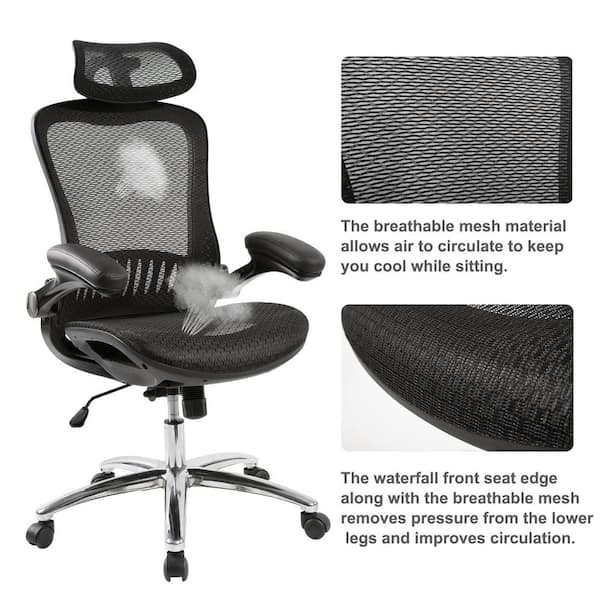 Worldwide shipping available Gray Waterfall Design Ergonomic Office