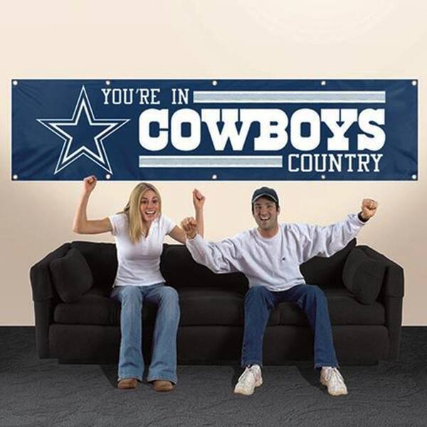 Dallas Cowboys Tailgate Banner 8ft x 2Ft flag banner US Free shipping 