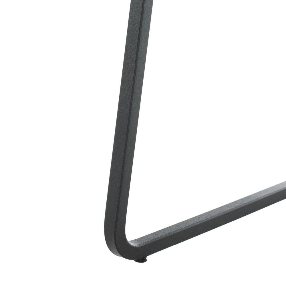 Masami Grey & Black Saddle Style Wood & Metal Counter Stool