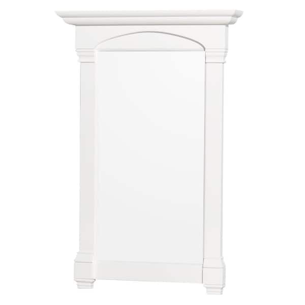 Wyndham Collection Andover 28 in. W x 41 in. H Framed Rectangular Bathroom Vanity Mirror in White