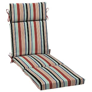 21 in. x 42.5 in. One Piece Outdoor Chaise Lounge Cushion in Hawking Stripe