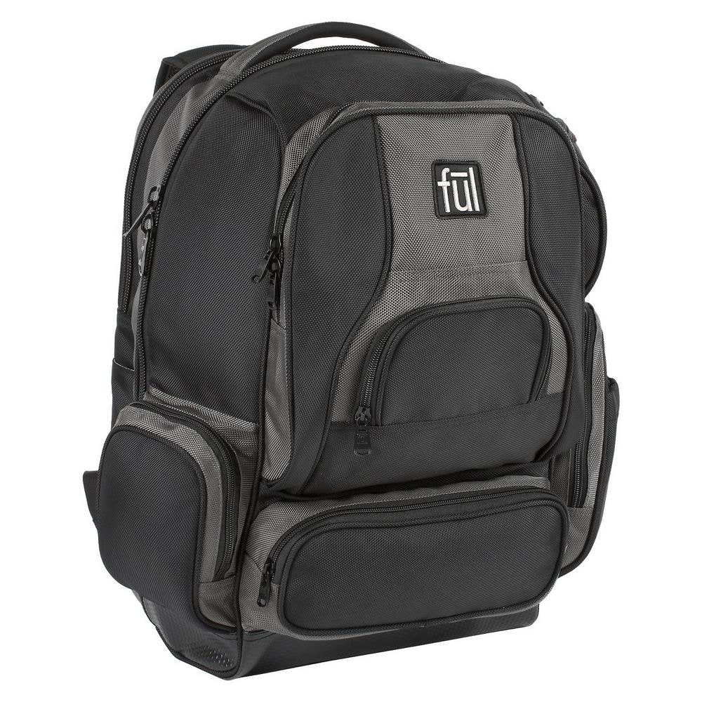 Ful Big Easy 19 in. Black Grey Water Resistant Backpack ABFL5271MJ-019 ...