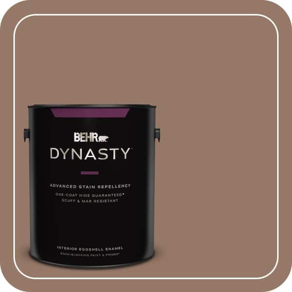 BEHR DYNASTY 1 gal. #BXC-73 True Walnut Eggshell Enamel Interior Stain-Blocking Paint & Primer