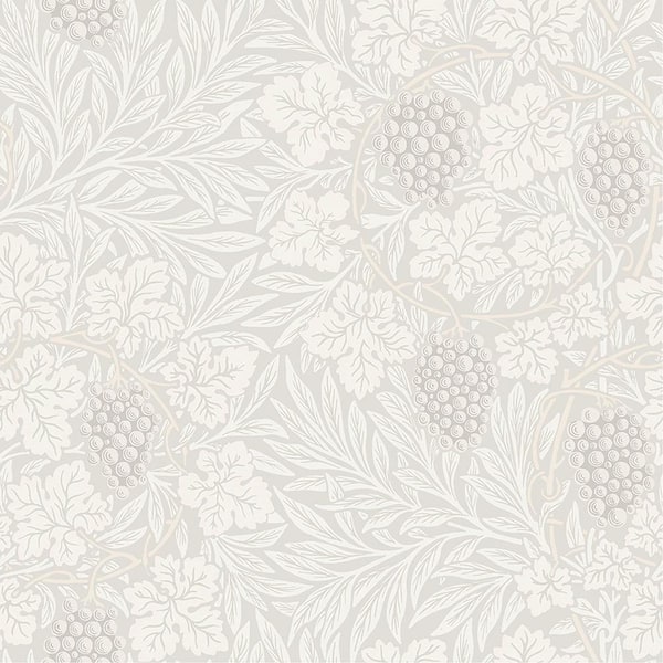 A-Street Prints Vine Woodland Fruits White Non-Pasted Non Woven Wallpaper Sample