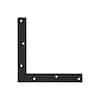 Everbilt 8 in. Black Hammered Flat Corner Brace (4-Pack) 12894