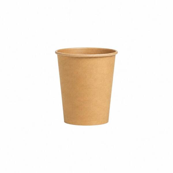 200-Pack 8 oz Brown Kraft Paper Cups, Unbleached Disposable Coffee Cups for Hot and Cold Beverages