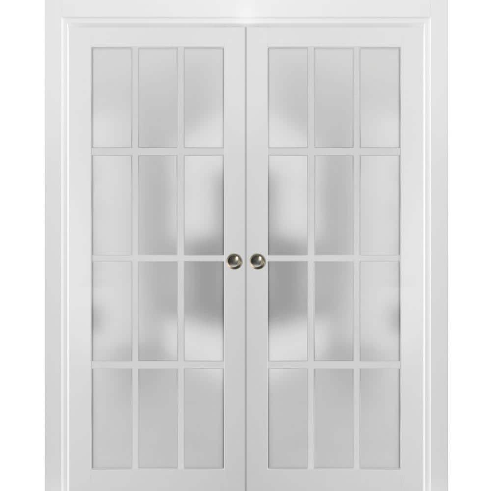 Sartodoors 3312 84 in. x 84 in. 1 Panel White Finished Wood Sliding ...