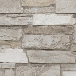 Ledgestone 11 in. x 11 in. Almond Taupe Faux Stone Siding Sample