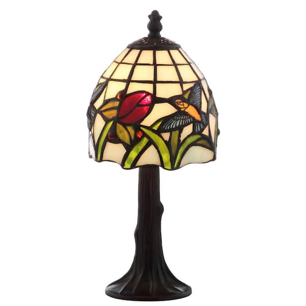 Hummingbird Tiffany-Style 12 in. Bronze Table Lamp