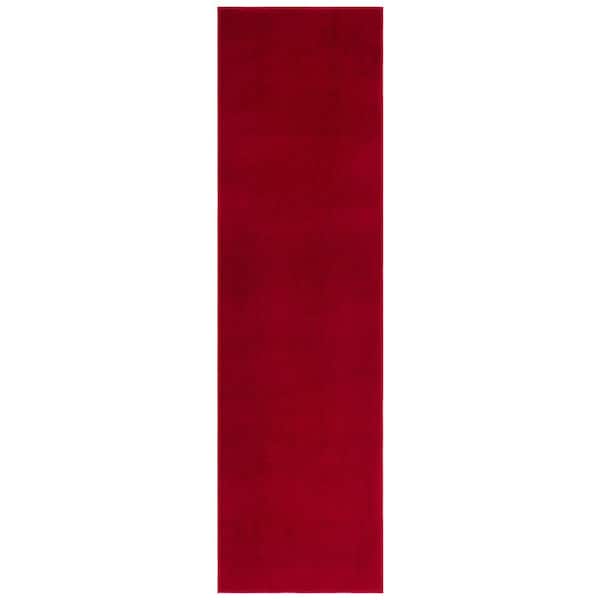 SAFAVIEH Loft Red 2 ft. x 5 ft. Machine Washable Modern Solid Runner Rug