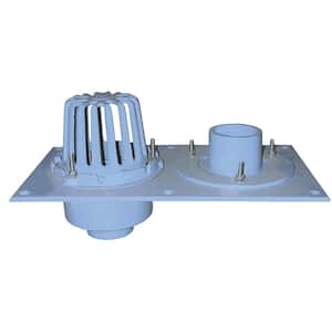2 in. No Hub CO.D.e Blue Cast Iron Dual Roof Drain with Single Dome
