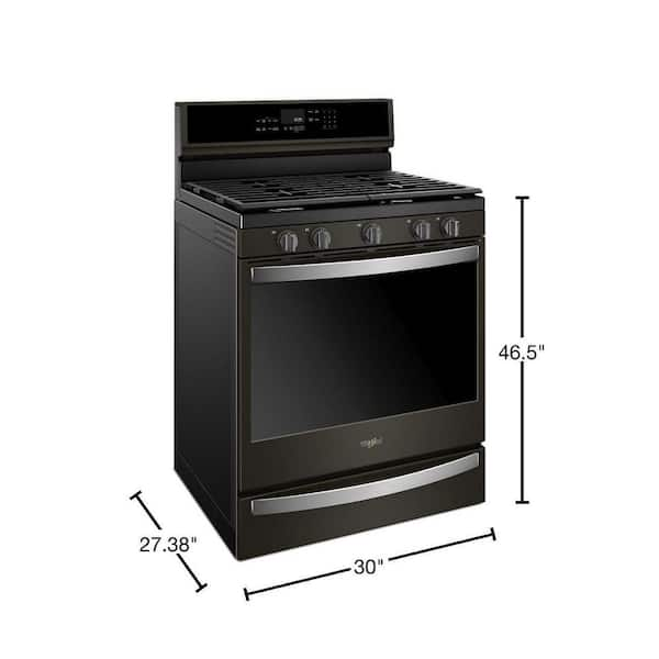 Whirlpool 5.8 cu. ft. Smart Freestanding Gas Range in Fingerprint