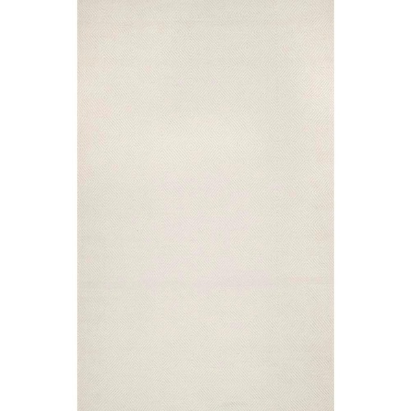 nuLOOM Agoja Contemporary Diamonds Cream 5 ft. x 8 ft. Area Rug