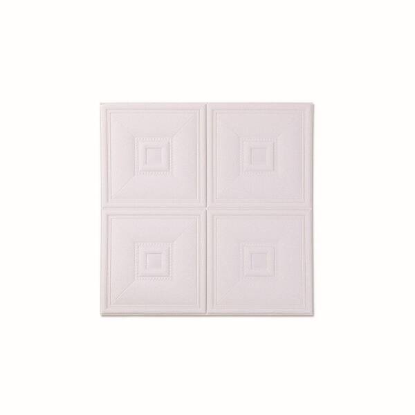 Ejoy 4SquareBlock White Vinyl Peelable Roll (Covers 54 sq. ft.)