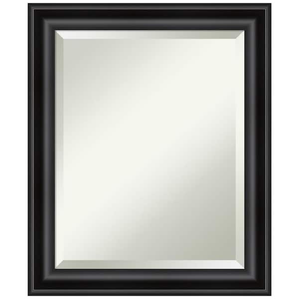 Amanti Art Grand Black Narrow 20 in. H x 24 in. W Framed Wall Mirror