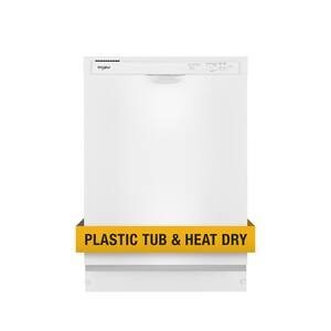 24 in. White Front Control Built-In Tall Tub Dishwasher 120 Volts