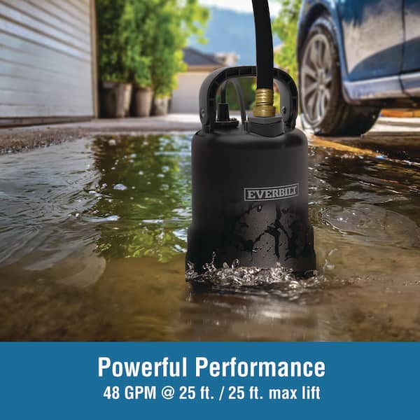 Everbilt 1/3 HP Submersible Aluminum Utility Pump EB91430 - The
